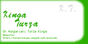 kinga turza business card